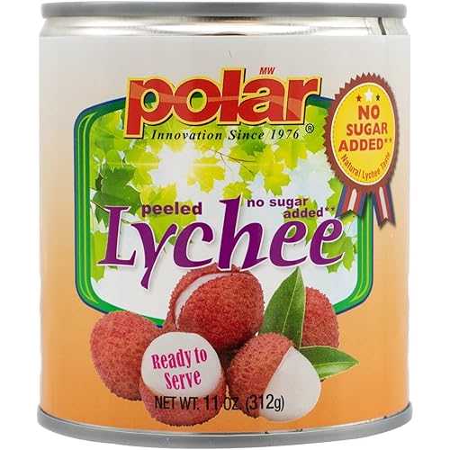 MW Polar ポーラー ライチ 砂糖無添加、11 オンス (12 個パック) MW Polar Polar Lychee No Sugar Added, 11 Ounce (Pack of 12)