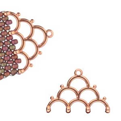Cymbal Metal Fashion Elements 2 Pair Bead Ending. CYMBAL Quality ROSE GOLD Plate Lakos IV Works with Miyuki 8/0 beads and more!