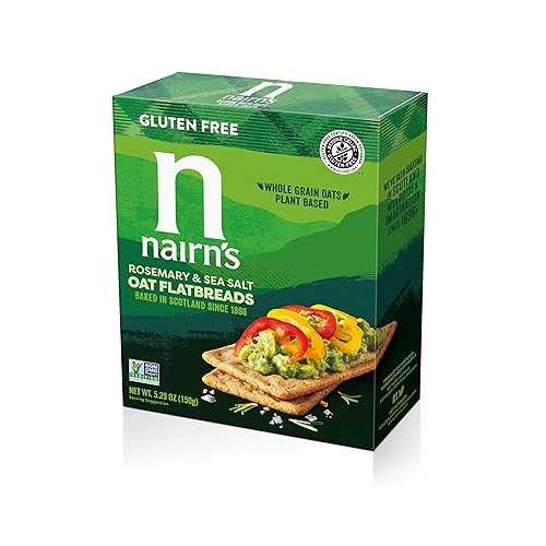 Nairn's Gluten Free Flatbread Crackers, Rosemary & Sea Salt, 5.29oz (Pack of 6)
