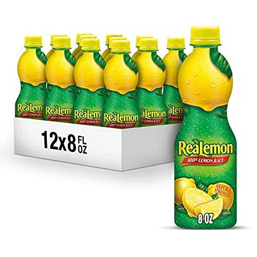 ReaLemon 100% Lemon Juice, 8 fl oz bottle (Pack of 12), Made with Lemon Juice from Concentrate, Gluten-Free, Sodium Free, Perfect Mixer to add to Cocktails and Marinades 17,162円