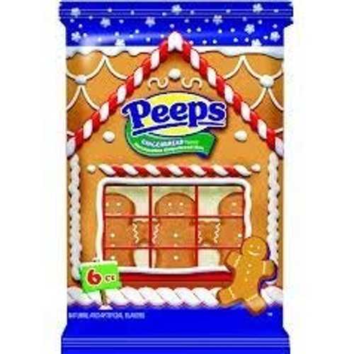 ジンジャーブレッド フレーバー マシュマロ ピープ ジンジャーブレッド メンズ 6ct Gingerbread Flavored Marshmallow Peeps Gingerbread Men 6ct画像
