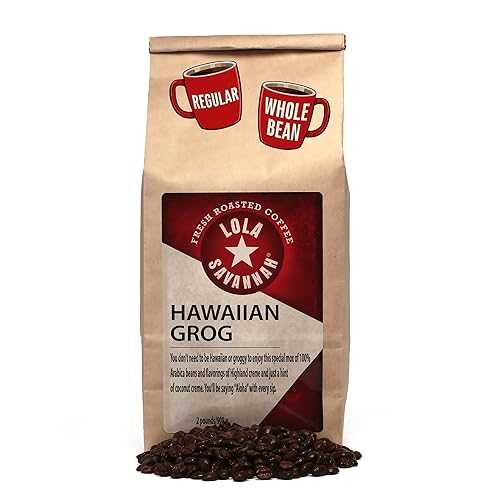 Lola Savannah Hawaiian Grog Whole Bean Caffeinated Coffee, 2lb