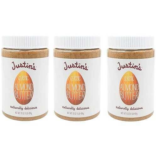 ナッツバター、アーモンドバター、16オンスのプラスチックジャー、3個パック Justin's Nut Butter, Almond Butter, 16 oz Plastic Jar, 3 pk