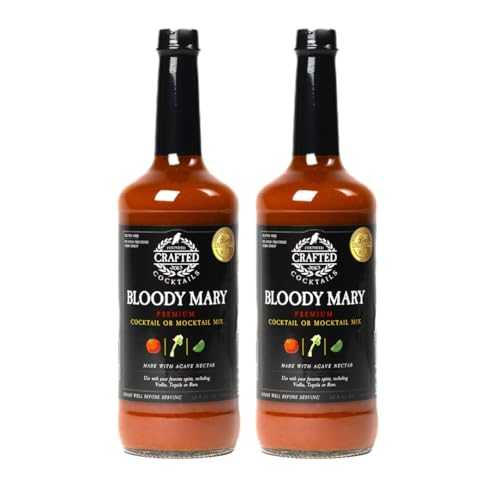 Crafted Cocktails Bloody Mary Mix / Gold Medal Winning / 2 Pack / 50 calories per serving / Tomato, Horseradish, Worcestershire and Other Spices Combined for Great Taste Crafted Cocktails Founded 2013 Crafted Cocktails