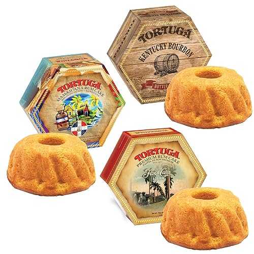 TORTUGA Gourmet Trio Gift Pack - Kentucky Bourbon, Mamajuana & Flor De Cana - 3 Cakes 16oz - The Perfect Premium Gourmet Gift for Stocking Stuffers, Gift Baskets, and Christmas Gifts - Great Cakes for Delivery