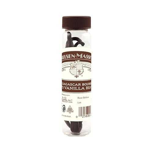 Nielsen-Massey Madagascar Bourbon Vanilla Beans for Baking and Cooking, 2-Bean Vial with Gift Box