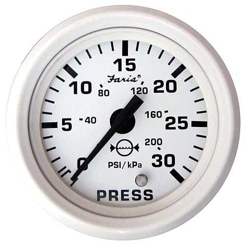 Faria Beede Instruments Faria 13108 Dress Water Pressure Gauge Kit 30 PSI - White, 2\