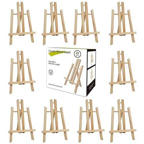 conda 12Pack Wooden Tabletop Easel for Painting and Display, 11.8\