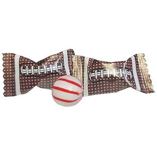 Naturejam Football Themed Peppermint 100 Count Wrapped - Mint Candy