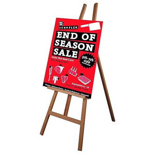M&T Displays Wooden Modern Art Easel ? Adjustable Beechwood Tripod Painting Canvas Holder with Storage Tray, Floor Easel Stand for Artists, Galleries, Weddings, Events, Signs, Classrooms, and Studios