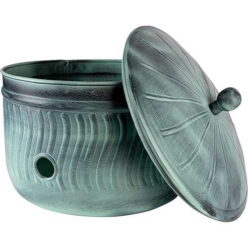 LifeSmart Garden Hose Holder Storage Pot with Lid 17 x 11.5\
