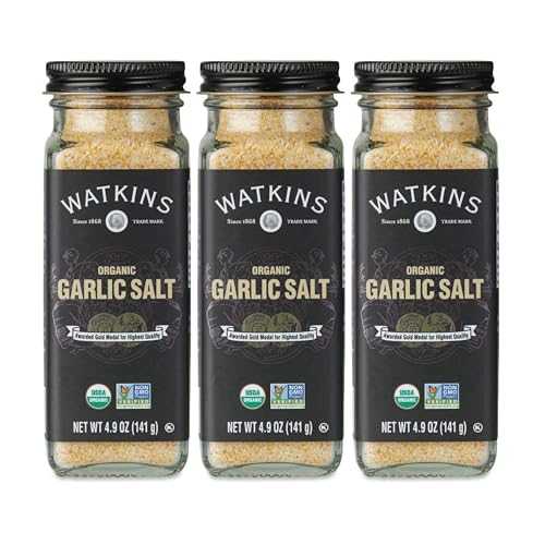 Watkins オーガニック ガーリック ソルト、4.9 オンス、3 個 Watkins Organic Garlic Salt, 4.9 Ounce, 3 Count