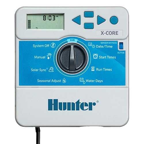 Hunter Industries Hunter X-Core 6 XC600i Indoor Sprinkler Timer, 6 Zone Irrigation Controller, Easy Programming, Sprinkler System Timer for Yard and Garden, Manual and Seasonal Adjust, No 無線LAN Needed