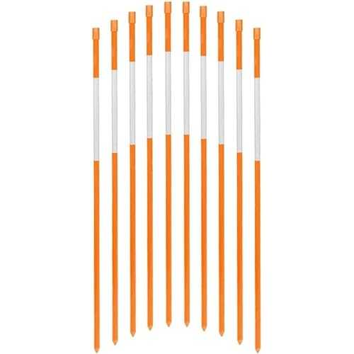 FiberMarker 48-Inch Reflective Driveway Markers Orange 50-Pack 5/16-Inch Dia Driveway Poles 48-Inch Reflective Driveway Markers Orange 50-Pack 5/16-Inch Dia Driveway Poles