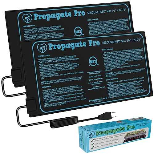 Propagate Pro Seedling Heating Mat | Fits (1) Standard 1020 Tray | Germination Grow Heat Pad for Seed & Starter Plants Soil Warmer for Indoor Home Gardening (10x20 Double)