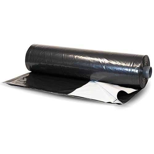 Farm Plastic Supply - Panda Film Light Deprivation Greenhouse Cover - 6 mil - (40' x 25') - 100% Blackout Tarp, Black White Plastic Sheeting, Green House Poly Film