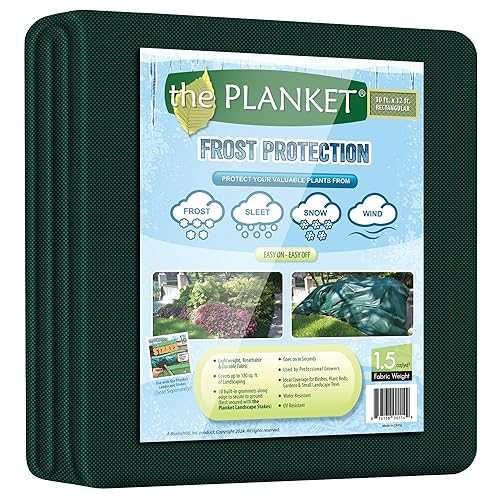 the Planket 11012 10 x 12 ft Rectangular Frost Protection Plant Cover, Dark Green
