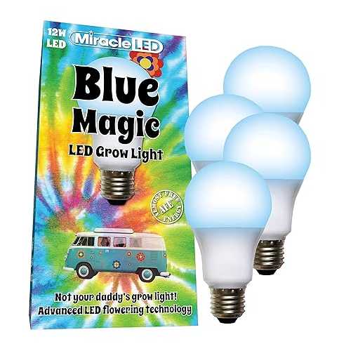 Miracle LED MiracleLED 602026 Blue Magic LED Grow Bulb, 12W Replacing 150W Incandescent Grow Floods (4-Pack)