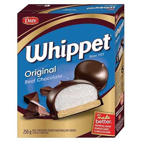 Whippet Original Chocolate Covered Marshmallow Cookies,250g/9oz., Imported from Canada)画像
