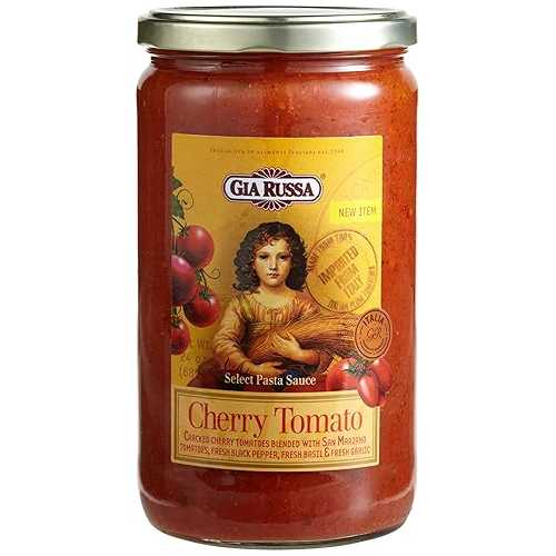 Gia Russa チェリートマトパスタソース、24オンスガラス瓶（3個パック） Gia Russa Cherry Tomato Pasta Sauce, 24-Ounce Glass Jars (Pack of 3)