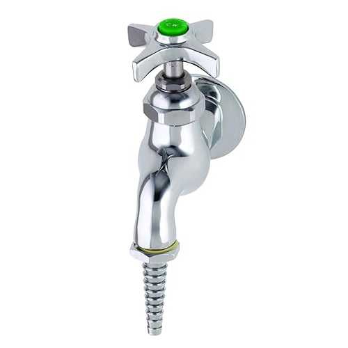 T&S 真鍮 BL-5800-02 単供給ラボ用蛇口、鋸歯状先端と 1/2 インチ NPT メス入口付き T&S Brass BL-5800-02 Single Supply Lab Faucet with Serrated Tip and 1/2-Inch Npt Female Inlet