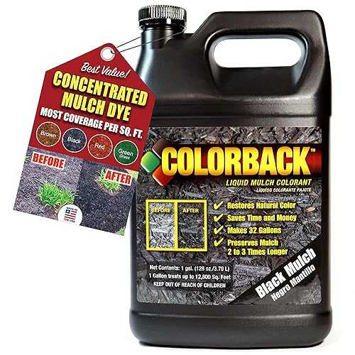COLORBACK Black Mulch Dye, 12,800 Square Feet Coverage ? Mulch Colorant for Landscaping & Garden Beds, Wood Mulch Dye, Mulch Color Restorer & Playground Bark Mulch, Eco-Friendly Mulch Paint, 1-Gallon 16,556円
