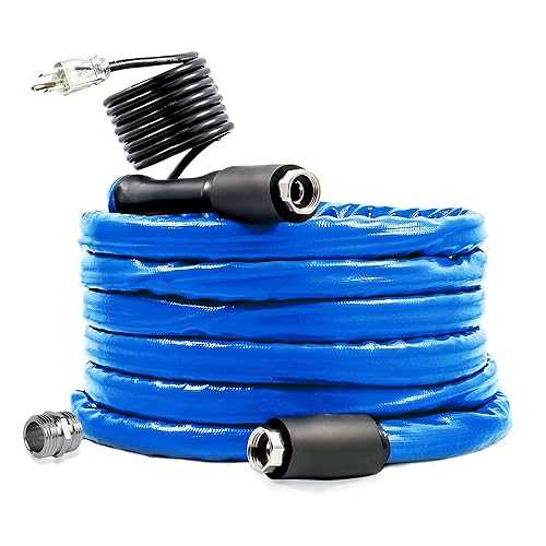 Camco 25-Foot Heated RV Water Hose - Freeze Protection to -40°F/C, Energy-Saving Thermostat - RV Camper Heated Hose for Safe Water Drinking - Durable \u0026 Weather-Resistant Camper Water Hose (22922) インテリア・寝具・収納-その他
