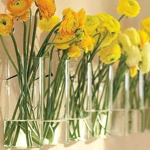 AEDNX DZHJKIO Set of 4 Hanging Glass Planters for Indoor Outdoor Plants