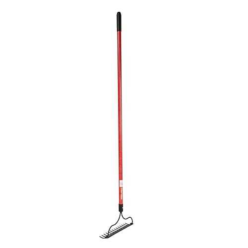 Emsco Group Cavex Workforce 14-Tine Bow Rake - 54\" Fiberglass Handle - 16 Gauge Steel Blade"