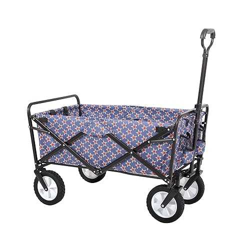 MacSports Mac Sports WTC-202 Collapsible Folding Outdoor Utility Wagon, Americana
