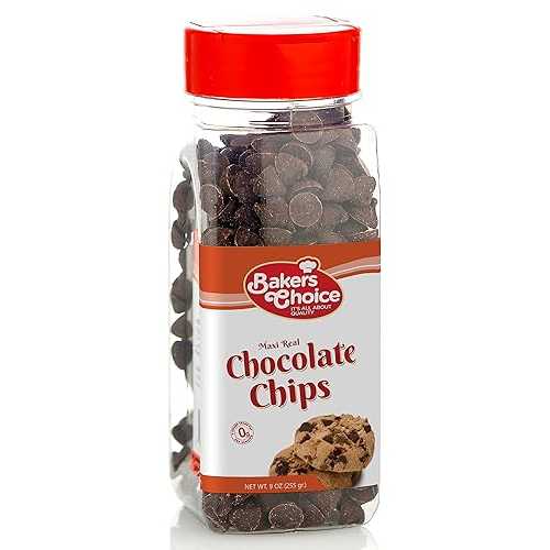 セミスイートマキシチョコレートチップス-乳製品フリー、コーシャー-9オンス - ベイカーズチョイス Semi Sweet Maxi Chocolate Chips - Dairy Free, Kosher - 9 oz. - Baker\'s Choice