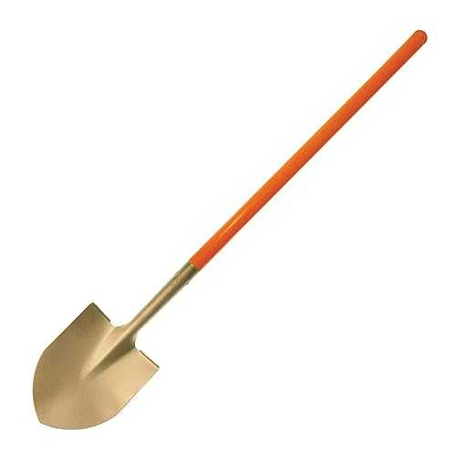 CS Unitec | Non-Sparking Round Shovel | 240 X 280 mm | Nupla Handle | Aluminum Bronze | Non-Magnetic | Corrosion Resistant | EX1006-280A