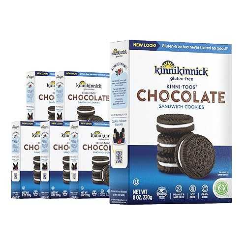 Kinnikinnick - KinniTOOS Chocolate Sandwich Cream Cookies - Gluten Free and Allergy Friendly, Vegan Cookies - 8 oz. Boxes - 6 pack 10,715円