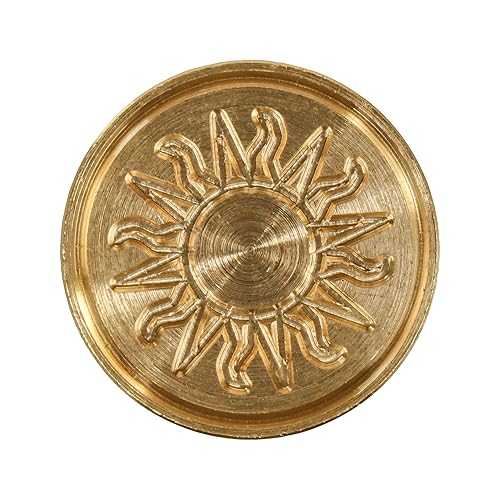 Herbin Brass Seal for wax - Symbol no wood handle - Sun