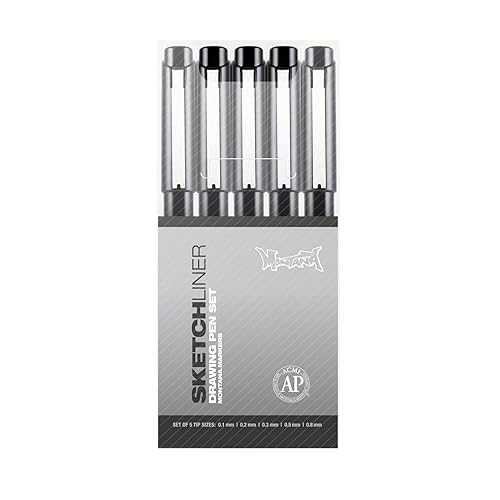 Montana Gold Montana Cans Sketchliner 5-Pen Set, Black (337383)
