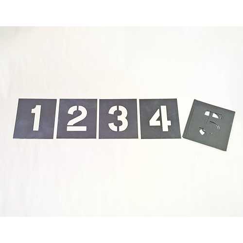 PRYOR FSF1/2 Zinc Flat Zinc Plate Figure Stencils 0-9 1/2\