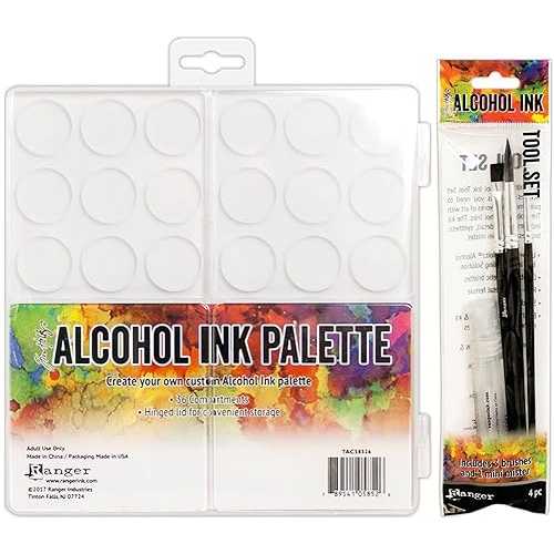 Tim Holtz アルコール インク パレットとアルコール インク ツール セット バンドル (2 個セット) Ranger Tim Holtz Alcohol Ink Palette and Alcohol Ink Tool Set Bundle (Set of 2 Items) 5,347円