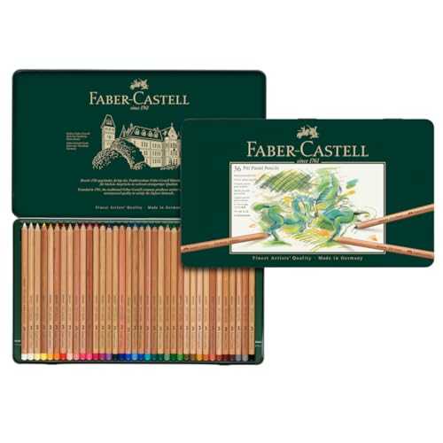 Faber-Castell Faber-Castel FC112136 Pitt Pastel Pencils in A Metal Tin (36 Pack), Assorted