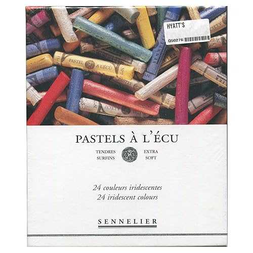 SENNELIER Extra-Soft French Pastel Iridescent Professional Artist Box Set, 24-Colors