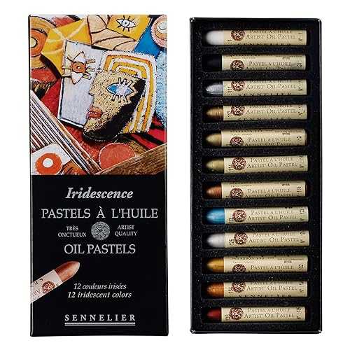 SENNELIER Oil French Pastel for Professional Artists, Iridescent Set of 12
