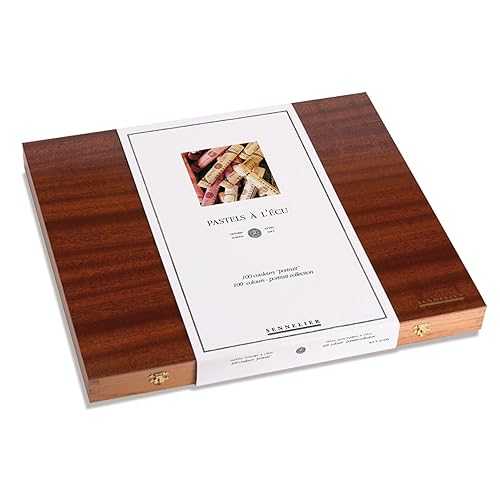 SENNELIER Extra-Soft French Pastel Full Stick Professional Portrait Artists Wooden Box Set, 100-Colors