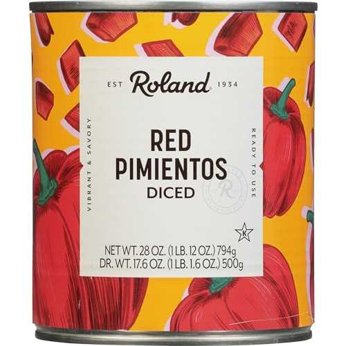 Roland Foods Roland Diced Red Pimiento Peppers, Specialty Imported Food, 28-Ounce Can ( 6 Count) - Packaging may vary