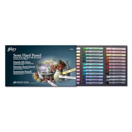 Mungyo Gallery Semi-Hard Pastels Cardboard Box Set of 36 - Assorted Colors