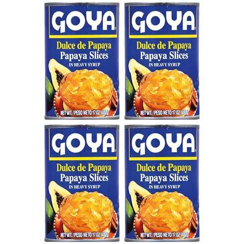 ?? ?? ? ???, ??? ?? ?? ? ????, ??? ??? ?? ??, ?? ?? ??, ???? ?? ??, 4?? ?, 482g ? Dulce de Papaya by Goya, Canned Fruit Snack and Spread, Sweet Papaya Preserve, A