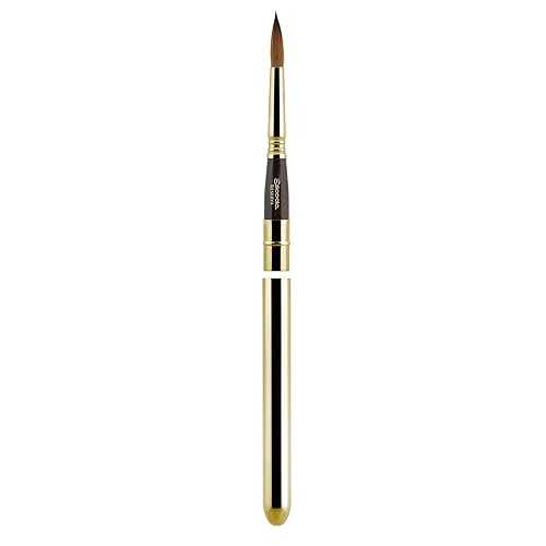 Escoda Reserva 1214 Series Artist Watercolor Short Handle Paint Brush, Pure Kolinsky-Tajmyr, Travel Round, Size 12