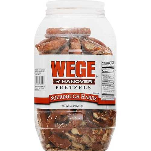 ウェゲ オブ ハノーバー サワードウ ハード プレッツェル (28 オンス バレル) Wege of Hanover Sourdough Hard Pretzels (28-oz Barrel)