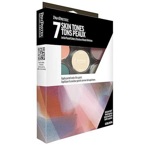 PanPastel Artist Pastels by GOLDEN, Skin Tones Set, 7 Color, Professional Artist Pastels, Unique Pan Format (cake-like)