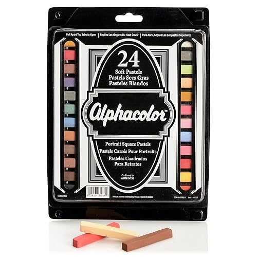 Derwent Alphacolor Soft Pastels, Multi-Cultural Portrait Pastels for Skin Tones, 24 Pastels per Set (102008)