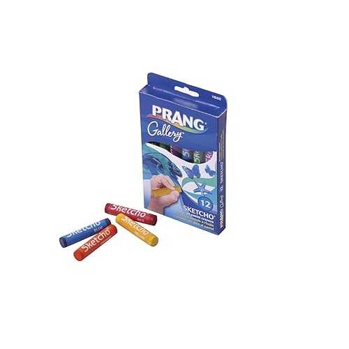 Prang Sketcho Oil Crayons, Round Sticks, 2.5 x 0.5 Inches, 12-Color Set (11660)