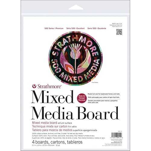 Strathmore Pro-Art (564-11 500 Series Mixed Media Board, Vellum, 11\